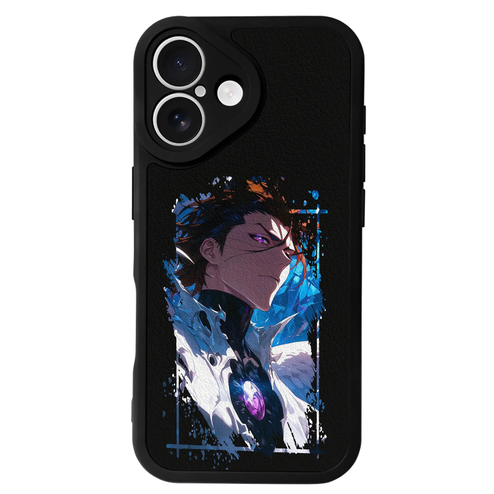 ブリーチ グッズ 藍染 惣右介 - IPhone 16シリーズ対応 ・ シリコンスマホケース ・ レザー調 ・ 高精度フィット ・ 耐衝撃 ・ ワイヤレス充電対応 ・ 精密カット